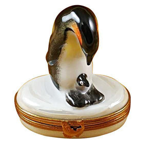 Penguin W/Baby Limoges Box by Rochard™-Limoges Box-Rochard-Top Notch Gift Shop