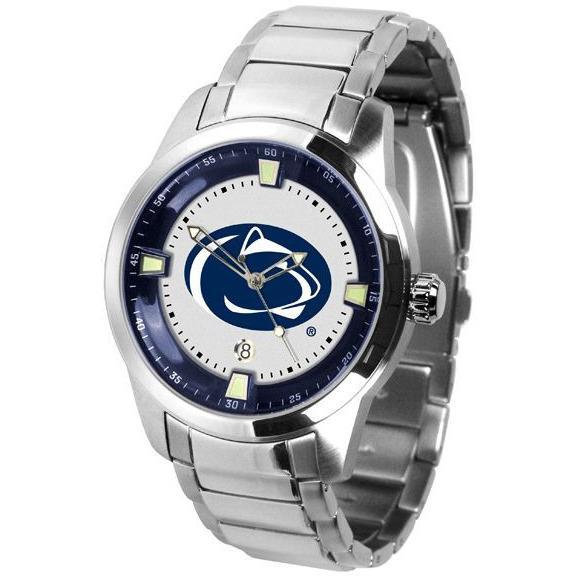 Penn State Nittany Lions Men's Titan Stainless Steel Band Watch-Watch-Suntime-Top Notch Gift Shop