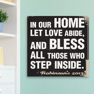 In Our Home Personalized Canvas Print (14" x 14")-Canvas Signs-JDS Marketing-Top Notch Gift Shop