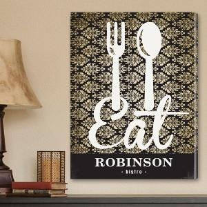 Family Bistro Personalized Canvas Print (18"x24")-Canvas Signs-JDS Marketing-Top Notch Gift Shop