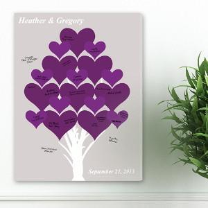 Forever Hearts Personalized Canvas Print (18