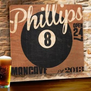 8-Ball Personalized Tavern Wood Sign-Tavern Sign-JDS Marketing-Top Notch Gift Shop