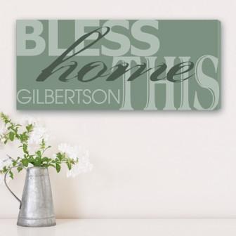 Our Home Personalized Canvas Print (8"x18")-Canvas Signs-JDS Marketing-Top Notch Gift Shop