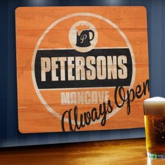 Always Open Personalized Tavern Wood Sign-Tavern Sign-JDS Marketing-Top Notch Gift Shop