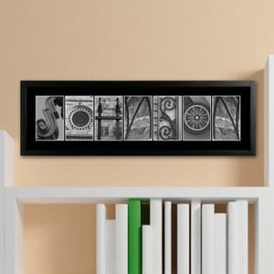 Architectural Elements II Black & White Family Name Personalized Print-Wall Art-JDS Marketing-Top Notch Gift Shop