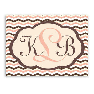 Baby Chevron Pink Personalized Canvas Sign-Canvas Signs-JDS Marketing-Top Notch Gift Shop