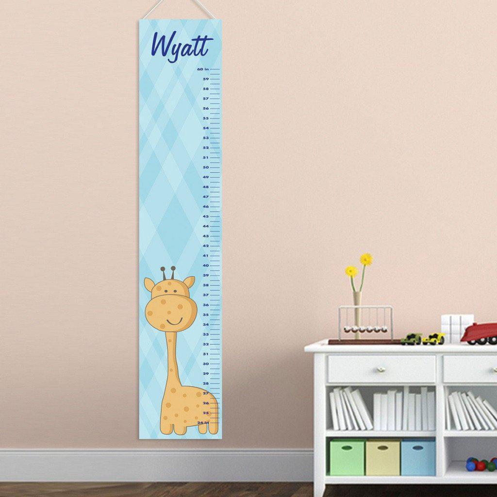 Baby Boy Giraffe Personalized Height Chart-Height Chart-JDS Marketing-Top Notch Gift Shop