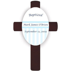 Blue Personalized Baptismal Cross-Cross-JDS Marketing-Top Notch Gift Shop