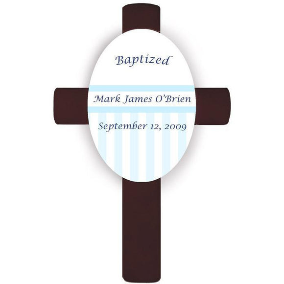 Blue Personalized Baptismal Cross-Cross-JDS Marketing-Top Notch Gift Shop
