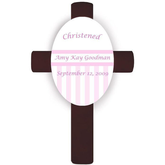 Pink Personalized Baptismal Cross-Cross-JDS Marketing-Top Notch Gift Shop