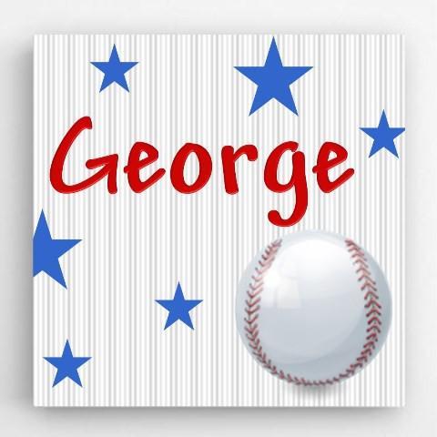 Baseball Kids Personalized Canvas Sign-Canvas Signs-JDS Marketing-Top Notch Gift Shop