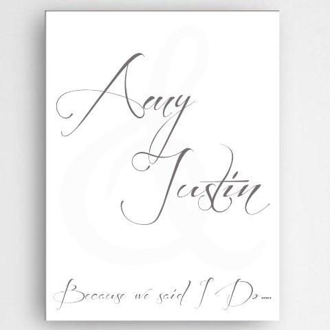 Because We Said Love & Romance Personalized Canvas Sign-Canvas Signs-JDS Marketing-Top Notch Gift Shop