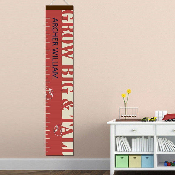 Big and Tall Baseball Personalized Growth Chart-Height Chart-JDS Marketing-Top Notch Gift Shop