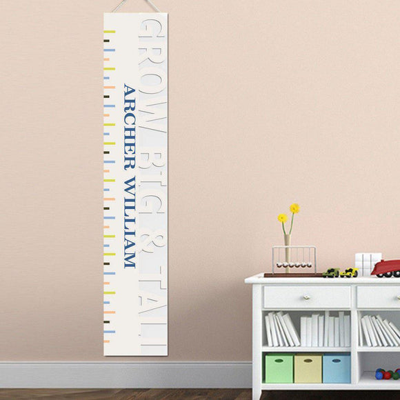 Big and Tall Personalized Height Chart - Tan-Height Chart-JDS Marketing-Top Notch Gift Shop