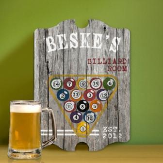 Billiards Vintage Sports Personalized Man Cave Pub & Tavern Sign-Tavern Sign-JDS Marketing-Top Notch Gift Shop