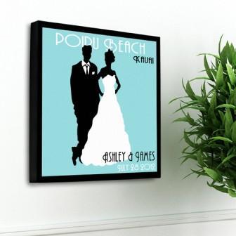 Blissful Blue Couples Personalized Studio Canvas-Canvas Signs-JDS Marketing-Top Notch Gift Shop