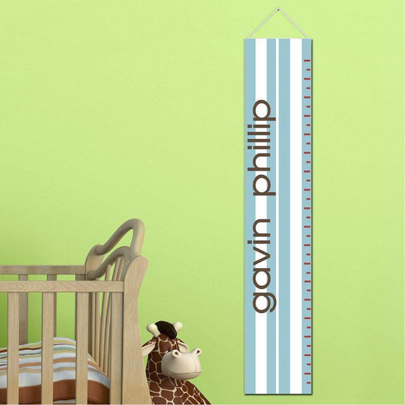 Blue Strips Personalized Growth Chart-Height Chart-JDS Marketing-Top Notch Gift Shop
