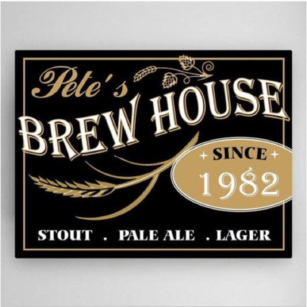 Brew House Personalized Canvas-Canvas Signs-JDS Marketing-Top Notch Gift Shop