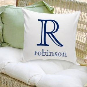 Classic Initial Family Name Personalized Throw Pillow-Pillow-JDS Marketing-Top Notch Gift Shop