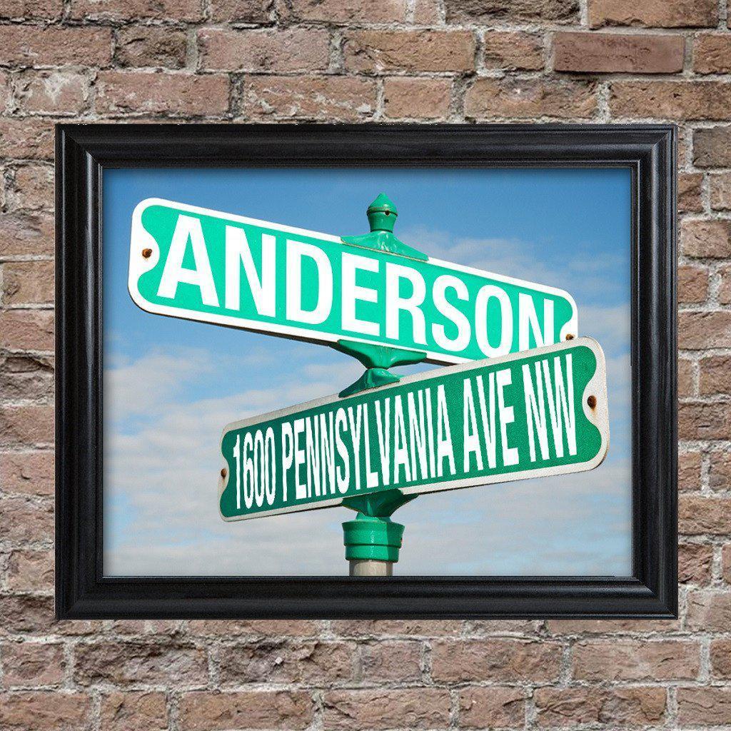 Color Street Sign Personalized Framed Print-Wall Art-JDS Marketing-Top Notch Gift Shop