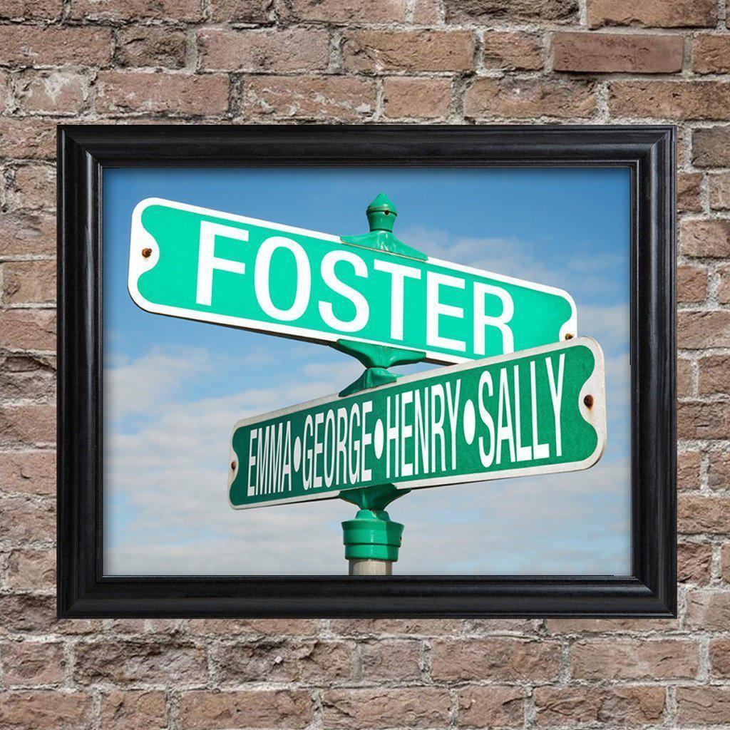 Color Street Sign Personalized Framed Print-Wall Art-JDS Marketing-Top Notch Gift Shop