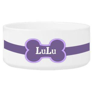 Colorful Bones Personalized Classic Large Dog Bowl-Dog Bowl-JDS Marketing-Top Notch Gift Shop