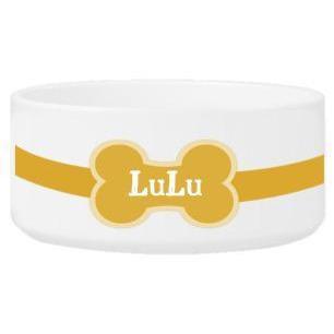 Colorful Bones Personalized Classic Small Dog Bowl-Dog Bowl-JDS Marketing-Top Notch Gift Shop