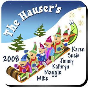 Elves Family Personalized Coaster Set-Coasters-JDS Marketing-Top Notch Gift Shop