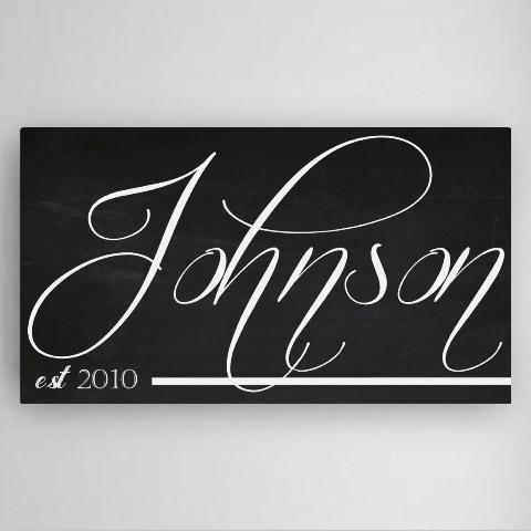 Family Calli Chalkboard Personalized Canvas Sign-Canvas Signs-JDS Marketing-Top Notch Gift Shop