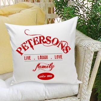 Family Live, Laugh, Love Personalized Throw Pillow-Pillow-JDS Marketing-Top Notch Gift Shop