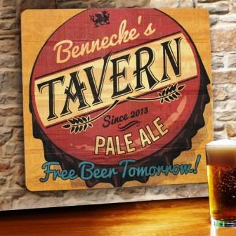 Free Beer Tomorrow Personalized Tavern Wood Sign-Tavern Sign-JDS Marketing-Top Notch Gift Shop