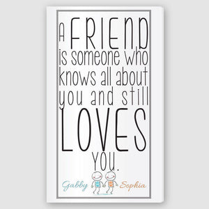 Friends Personalized Canvas Sign-Canvas Signs-JDS Marketing-Top Notch Gift Shop