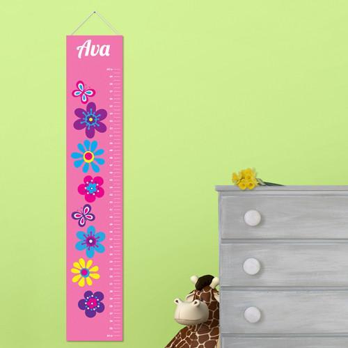 Frilly Floral Children's Personalized Height Chart-Height Chart-JDS Marketing-Top Notch Gift Shop