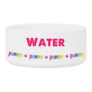 Girl Personalized Pet Water Bowl-Dog Bowl-JDS Marketing-Top Notch Gift Shop