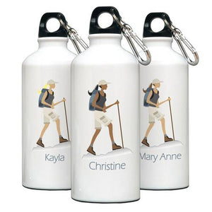 Go Girl Personalized Hiking Water Bottle-Water Bottle-JDS Marketing-Top Notch Gift Shop