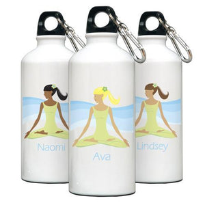 Go Girl Personalized Meditate Water Bottle-Water Bottle-JDS Marketing-Top Notch Gift Shop