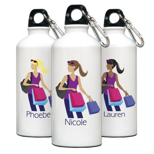 Go Girl Personalized Shopper Water Bottle-Water Bottle-JDS Marketing-Top Notch Gift Shop