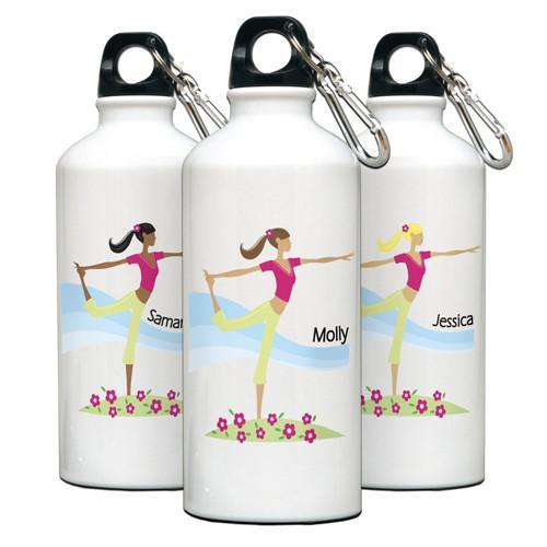 Go Girl Personalized Yoga Water Bottle-Water Bottle-JDS Marketing-Top Notch Gift Shop