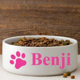 Happy Paws Personalized Colorful Classic Large Dog Bowl-Dog Bowl-JDS Marketing-Top Notch Gift Shop