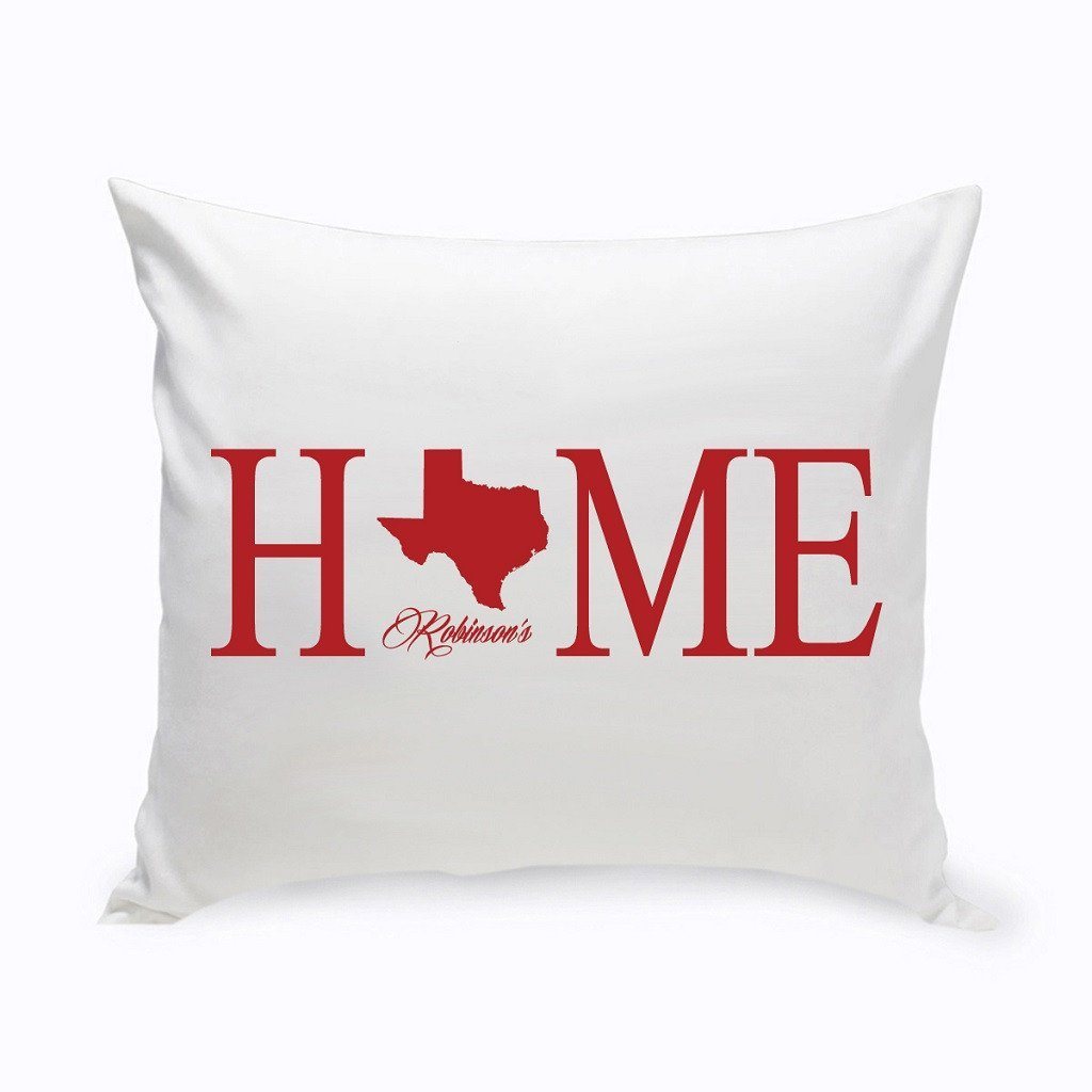 Home State Personalized Throw Pillow - Red-Pillow-JDS Marketing-Top Notch Gift Shop