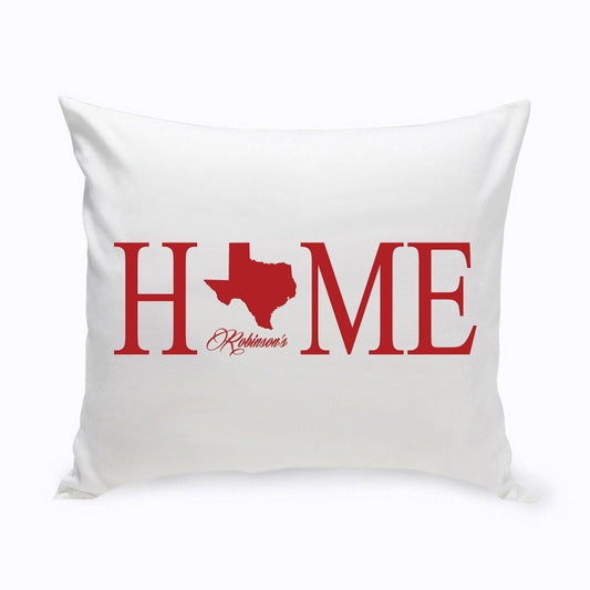 Home State Personalized Throw Pillow - Red-Pillow-JDS Marketing-Top Notch Gift Shop