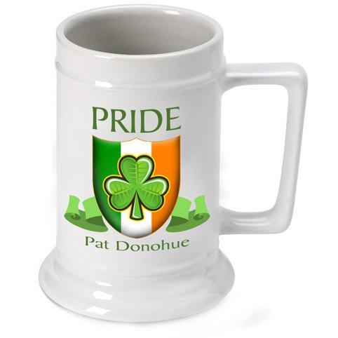 Irish Pride Personalized Beer Stein-Beer Mug-JDS Marketing-Top Notch Gift Shop