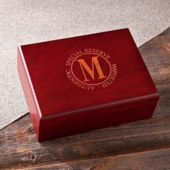 Laser Cherry Wood Personalized Humidor-Humidor-JDS Marketing-Top Notch Gift Shop