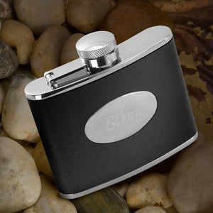 Leather Flask - Personalized-Flask-JDS Marketing-Top Notch Gift Shop