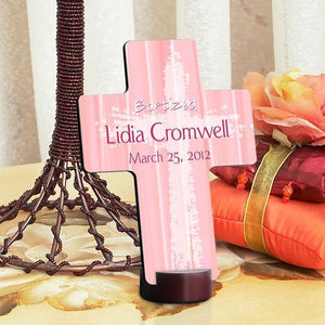 Light of God Pink Personalized Baptismal Cross-Cross-JDS Marketing-Top Notch Gift Shop