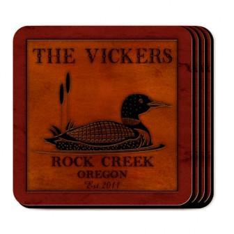 Loon Personalized 5 Piece Coaster Set-Coasters-JDS Marketing-Top Notch Gift Shop