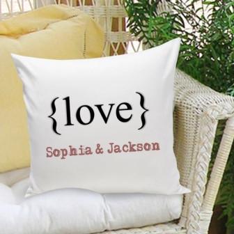 Personalized Typeset Love Couples Personalized Throw Pillow-Pillow-JDS Marketing-Top Notch Gift Shop