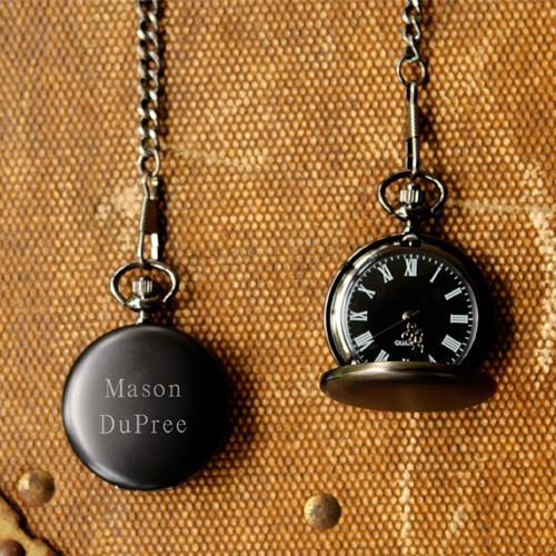 Midnight Personalized Pocket Watch-Watch-JDS Marketing-Top Notch Gift Shop