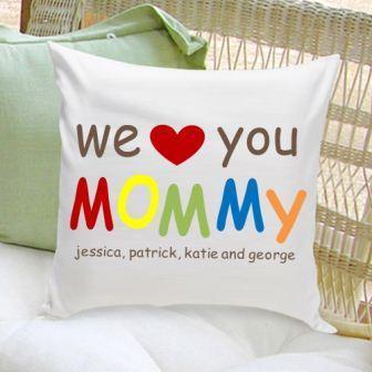 Mommy Love Personalized Throw Pillow-Pillow-JDS Marketing-Top Notch Gift Shop