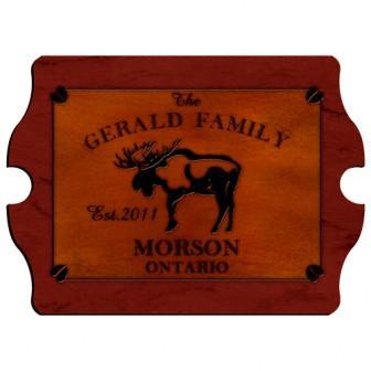 Moose Cabin Series Vintage Personalized Sign-Wall Art-JDS Marketing-Top Notch Gift Shop